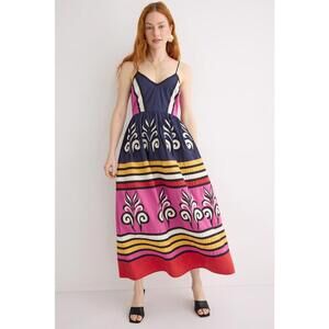 Carolina K Multicolored Antonella Dress Size S with Discoloration